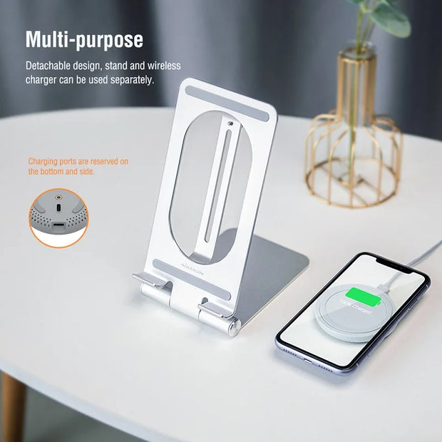 For iPad Wireless Charger, Nillkin Tablet Wireless Charging Pad Aluminum 15W Qi Wireless Charger for Huawei MatePad Pro For iPad