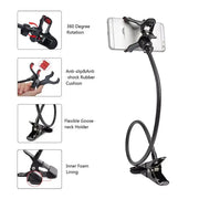 360 Universal Lazy Bracket Mobile Phone Holder Portable Flexible Bed Desktop Bracket Smartphones Table Clip Stand Base Support