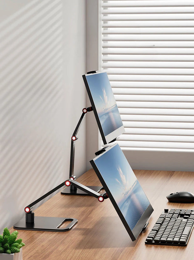 Universal Monitor Desk Holder Stand For 12-17.3Inch Expandable Display Base VESA Mount External Vertical Screen Folding Holder