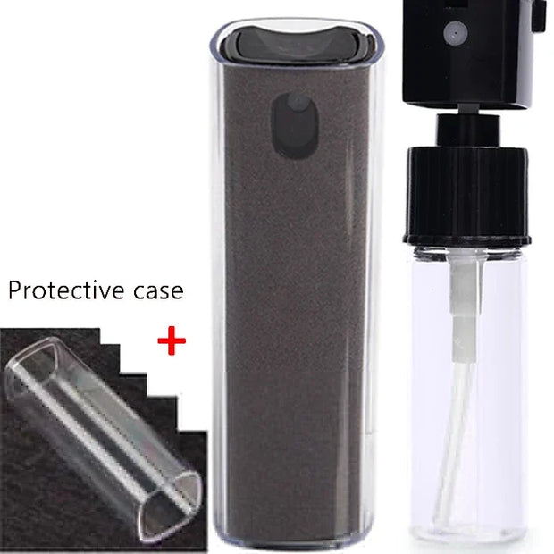 2in1 Microfiber Screen Cleaner Spray Bottle For Mobile Phone Ipad Computer Microfiber Cloth Wipe Iphone Cleaning Glasses Wipes