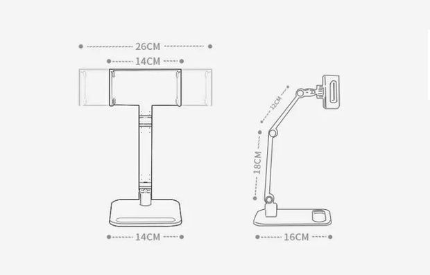 Universal Monitor Desk Holder Stand For 12-17.3Inch Expandable Display Base VESA Mount External Vertical Screen Folding Holder