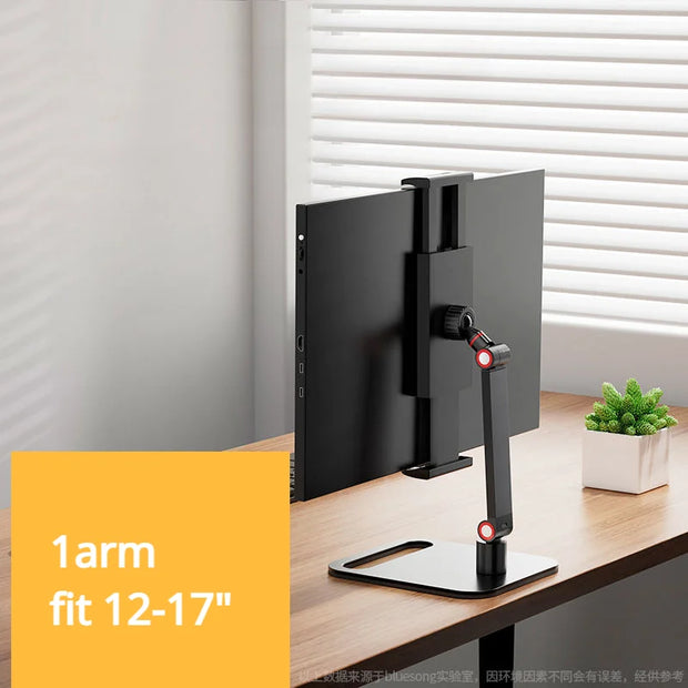 Universal Monitor Desk Holder Stand For 12-17.3Inch Expandable Display Base VESA Mount External Vertical Screen Folding Holder