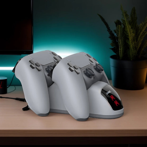 For PS5 Dual Controller Charging Dock Charging Station Controller Charger Station for PlayStation 5 Wireless Gamepad