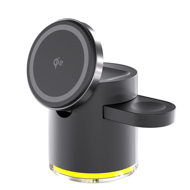 Magnetic Qi2 Wireless Charger 3-in-1 Fast Charging Station Stand Folding Holder for iPhone 16 15 14 Pro Max Airpods Apple Watch