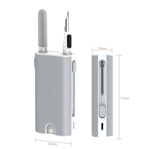 5 in 1 Phone Screen Cleaning Tools with Spray Port Portable Earphone Cleaning Pen Multifunctional Accessories for Airpods 3