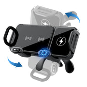 Car Wireless Charger 15W Dual Coil Fast Charging Cell Phone Holder One-Touch Rotatable for Smartphone/Pad/Foldable Phone