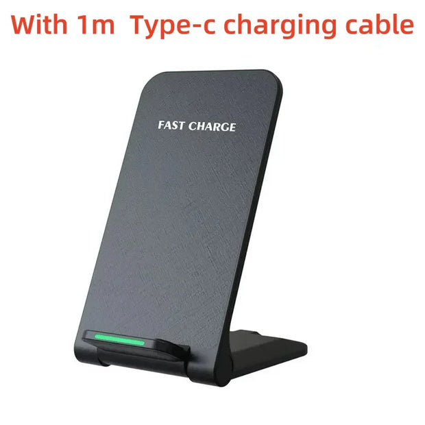 15W Wireless Charger For iPhone 16 15 14 13 12 Pro Max Stand Fast Charging Charger for Samsung Note 20/10 S21 Ultra Foldable