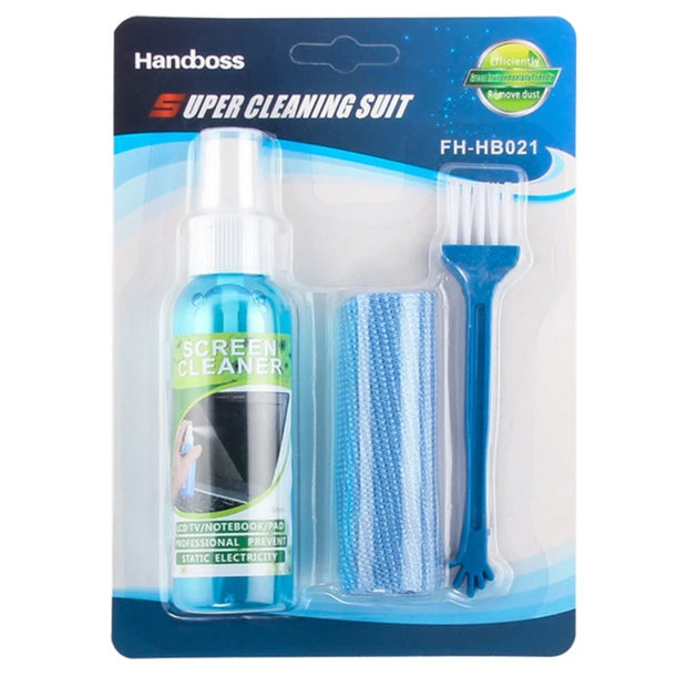 1 Set Brush Cloth Liquid High Qulity Screen Cleaning Kit for LCD TV Tablet Phone Pad Laptop Computer Camera Lens Cleaner