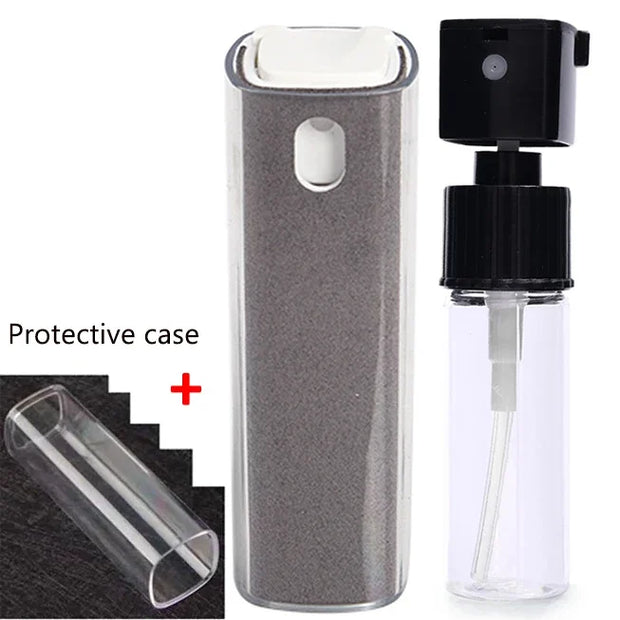 2in1 Microfiber Screen Cleaner Spray Bottle For Mobile Phone Ipad Computer Microfiber Cloth Wipe Iphone Cleaning Glasses Wipes