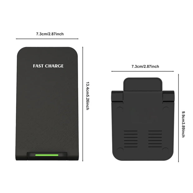 15W Wireless Charger For iPhone 16 15 14 13 12 Pro Max Stand Fast Charging Charger for Samsung Note 20/10 S21 Ultra Foldable