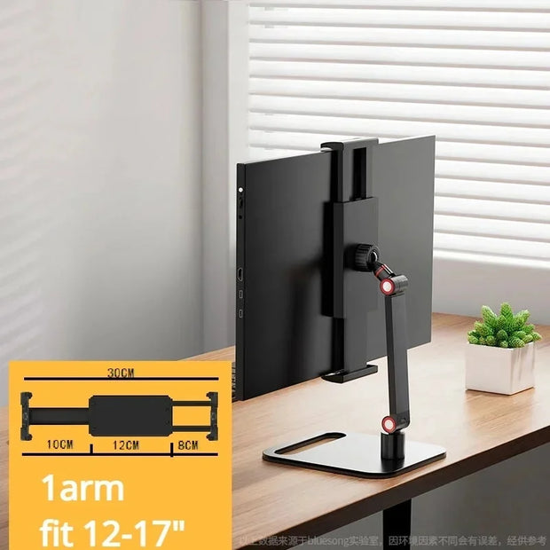 Universal Monitor Desk Holder Stand For 12-17.3Inch Expandable Display Base VESA Mount External Vertical Screen Folding Holder