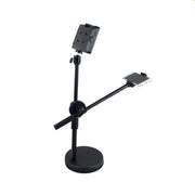 Overhead Tripod with Ring Light Table Tabletop Shooting Stand Tripods with Mobile Phone Holder Boom Arm for Nail Art Photography